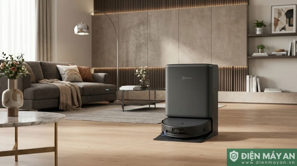 Robot hút bụi lau nhà Ecovacs Deebot T90 PRO OMNI - Đen/Trắng
